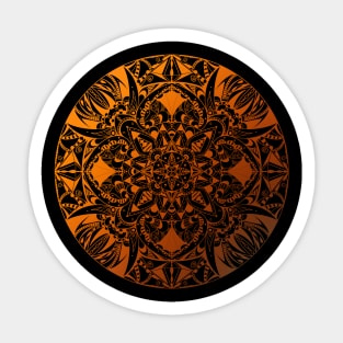 Mandala orange brown Sticker